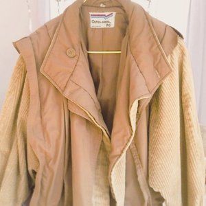 Vintage Fully Lined Corduroy Jacket with Detachable Vest